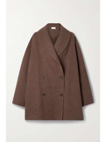 THE ROW Manteau à double boutonnage en laine et cachemire mélangés Polli