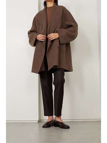 THE ROW Manteau à double boutonnage en laine et cachemire mélangés Polli