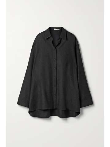 THE ROW Chemise oversize en flanelle de laine Caroline