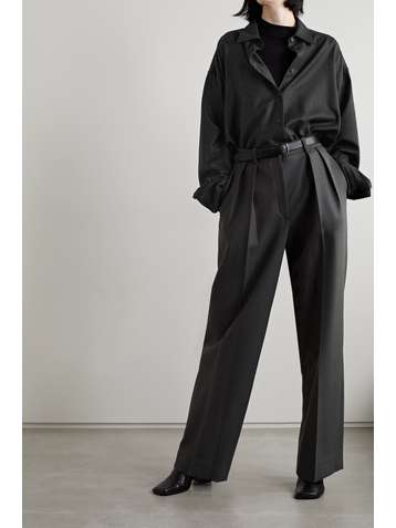 THE ROW Chemise oversize en flanelle de laine Caroline