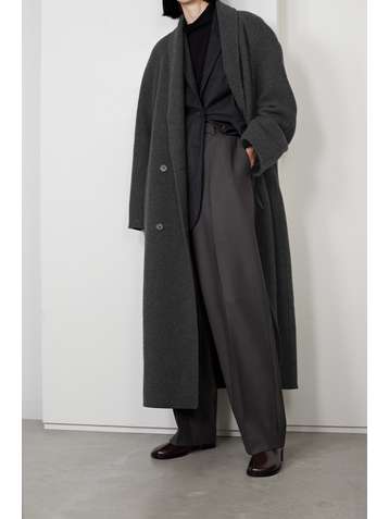 THE ROW Manteau en laine et cachemire mélangés brossés Fleur
