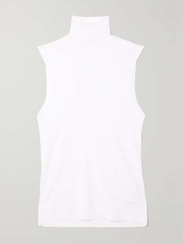 THE ROW Desio ribbed silk turtleneck top