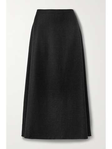 THE ROW Jupe midi en flanelle de laine Tinna