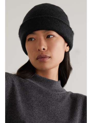 THE ROW Dagen brushed cashmere and silk-blend beanie