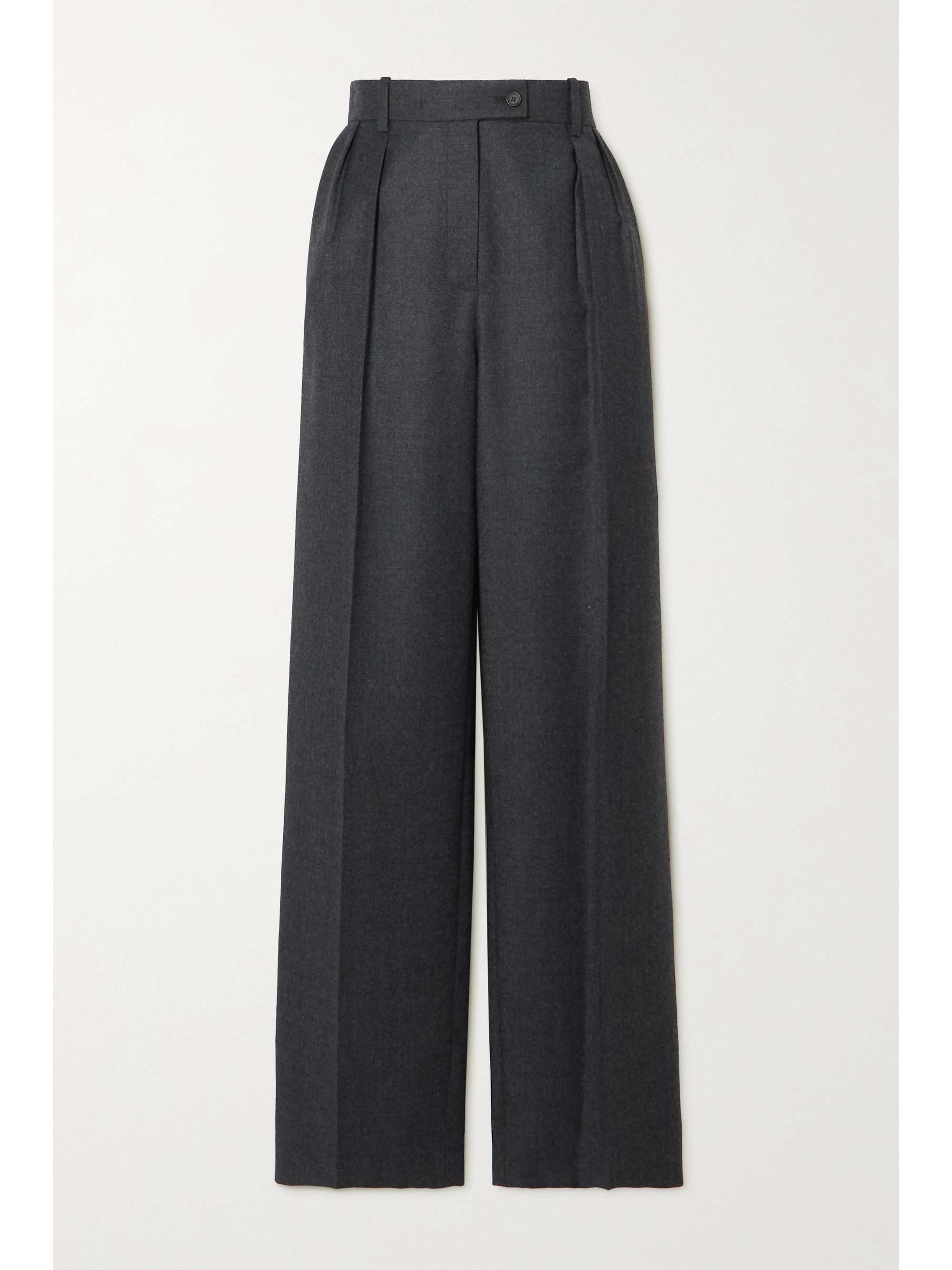 Gray Randa pleated virgin wool-flannel 
