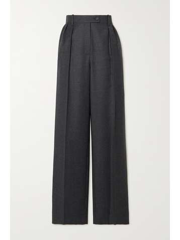 THE ROW Pantalon large en flanelle de laine vierge à plis Randa
