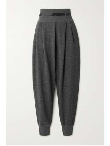 THE ROW Pantalon fuselé en cachemire et soie mélangés à ceinture Dado