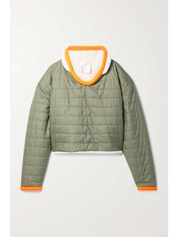 TRE BY NATALIE RATABESI The Clu reversible quilted shell and fleece sweatshirt
