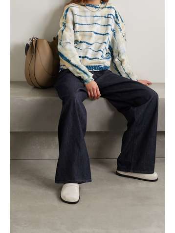 PROENZA SCHOULER WHITE LABEL Tie-dyed cotton-blend jersey sweatshirt