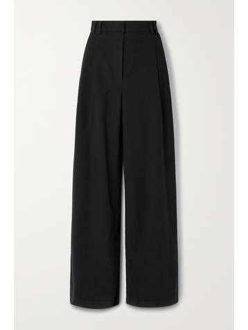 PROENZA SCHOULER WHITE LABEL Brushed cotton-blend twill wide-leg pants