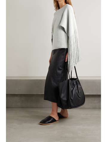 PROENZA SCHOULER Cape-effect fringed cotton-blend sweater