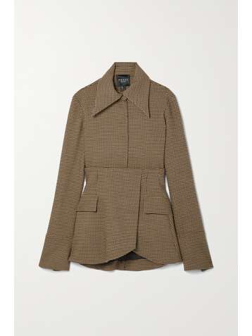 A.W.A.K.E. MODE Layered checked woven shirt