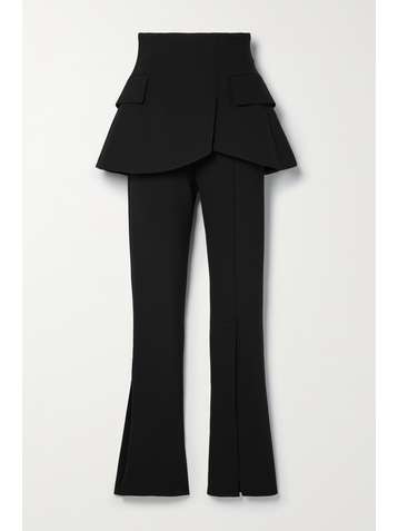 A.W.A.K.E. MODE Layered twill straight-leg pants