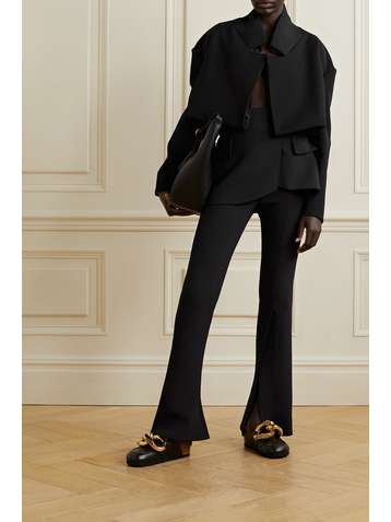 A.W.A.K.E. MODE Layered twill straight-leg pants