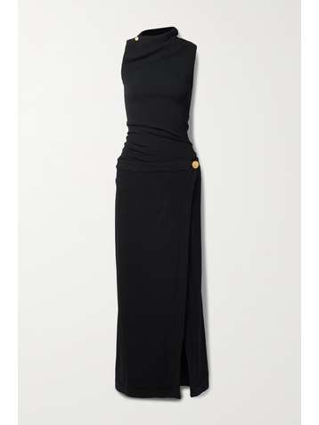 PROENZA SCHOULER Robe midi portefeuille en crêpe stretch