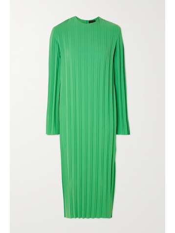 A.W.A.K.E. MODE Pleated stretch-cady midi dress
