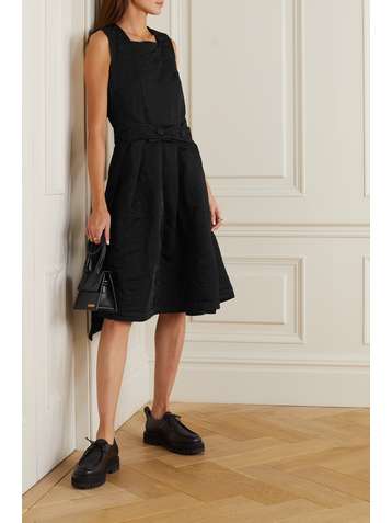 COMME DES GARÇONS COMME DES GARÇONS Belted floral-jacquard dress