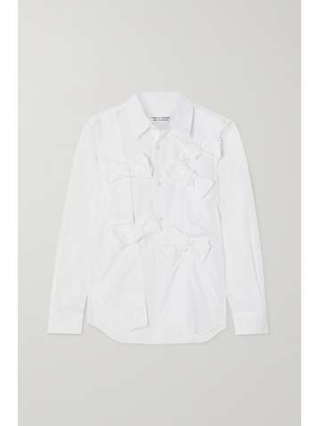 COMME DES GARÇONS COMME DES GARÇONS Bow-detailed cotton-poplin shirt