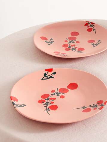 BERNADETTE Set of two 29cm ceramic dinner plates