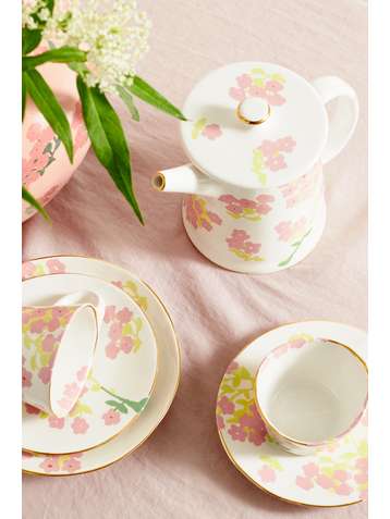 BERNADETTE Gold-plated ceramic teapot