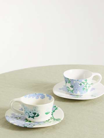 BERNADETTE Set of two ceramic cups and saucers