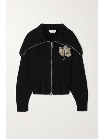 ALEXANDER MCQUEEN Verzierter Cardigan aus einer Woll-Kaschmirmischung