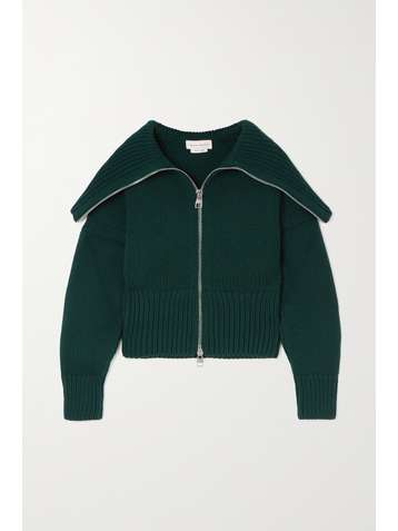 ALEXANDER MCQUEEN Jacke aus einer gerippten Woll-Kaschmirmischung