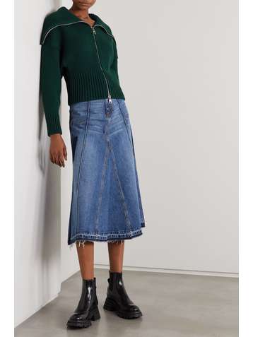 ALEXANDER MCQUEEN Jacke aus einer gerippten Woll-Kaschmirmischung