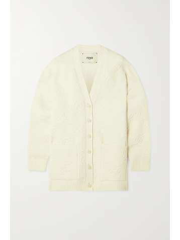 FENDI Cardigan en jersey gaufré