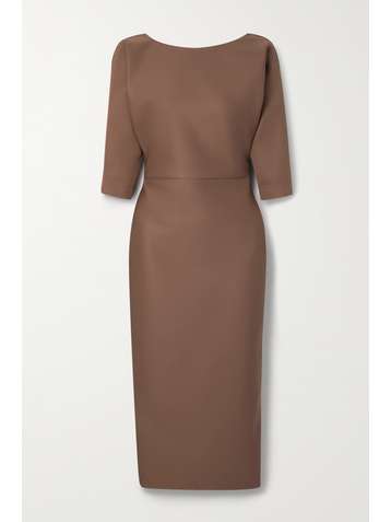 FENDI Robe midi dos ouvert en piqué