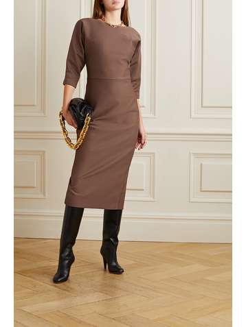 FENDI Robe midi dos ouvert en piqué