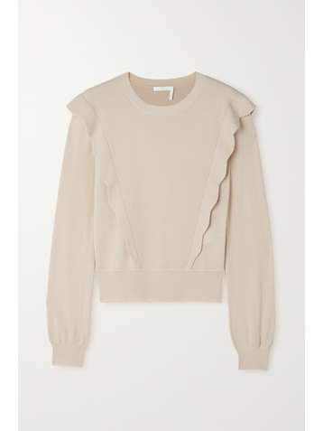 CHLOÉ Scalloped wool sweater