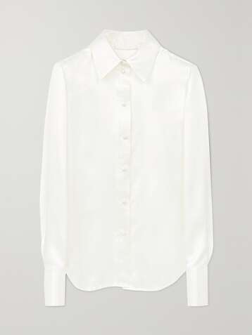 CHLOÉ + NET SUSTAIN organic silk-satin shirt