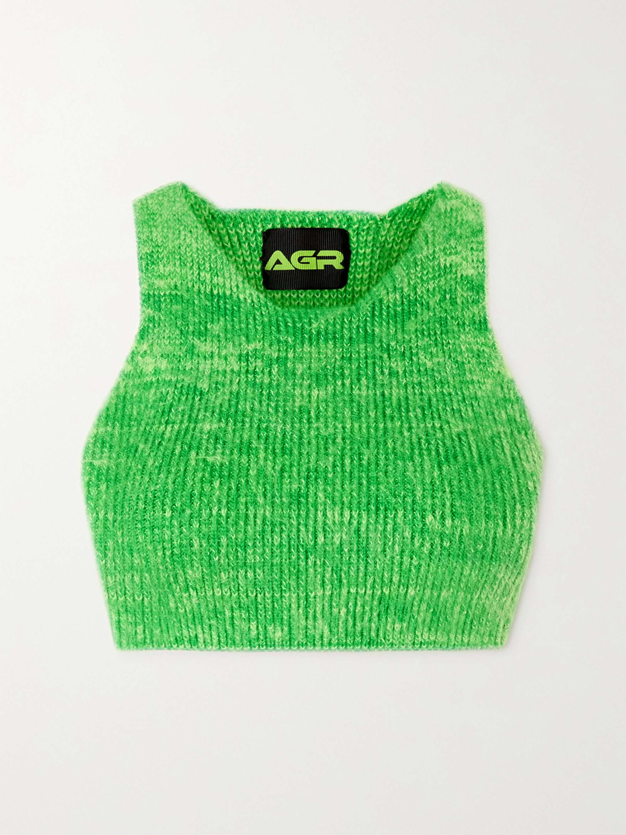 Cropped brushed cotton-blend tank | AGR 