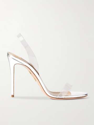 AQUAZZURA So Nude 105 Slingback-Sandalen aus PVC