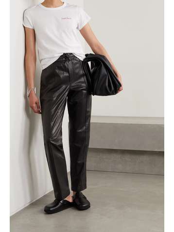 RAG & BONE Farris paneled leather tapered pants