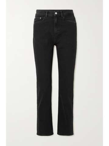 WANDLER Carnation cropped mid-rise straight-leg jeans