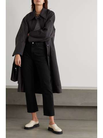WANDLER Carnation cropped mid-rise straight-leg jeans