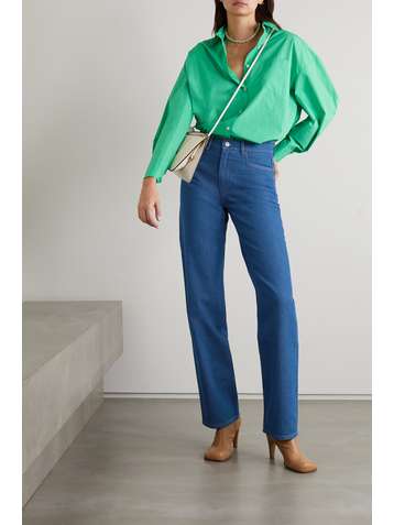 WANDLER + NET SUSTAIN Poppy organic high-rise straight-leg jeans
