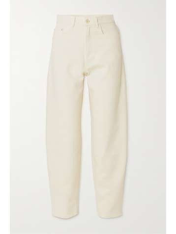 WANDLER Jean fuselé raccourci taille haute en coton biologique Chamomile - NET SUSTAIN