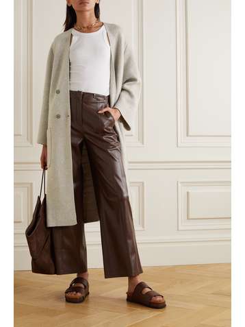 ALLUDE Double-breasted wool and cashmere-blend coat