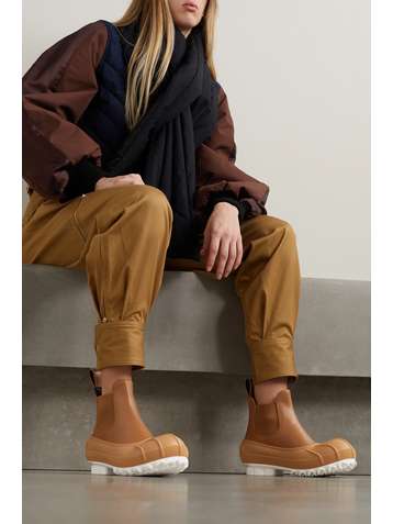 STELLA MCCARTNEY Duck rubber-trimmed vegetarian leather Chelsea boots