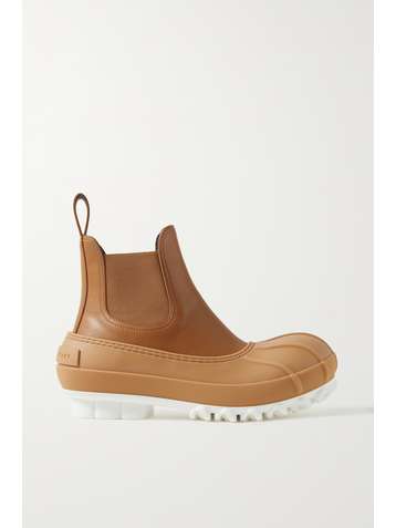 STELLA MCCARTNEY Duck rubber-trimmed vegetarian leather Chelsea boots