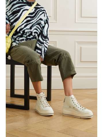 R13 Canvas high-top platform sneakers