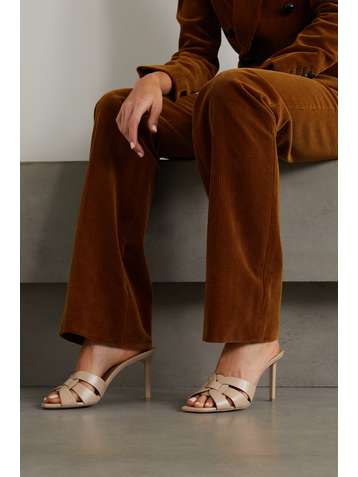 SAINT LAURENT Tribute woven leather mules