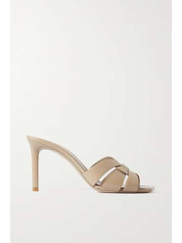 SAINT LAURENT Tribute woven leather mules