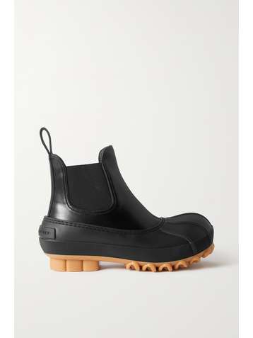 STELLA MCCARTNEY Duck Chelsea Boots aus Kunstleder mit Gummibesatz