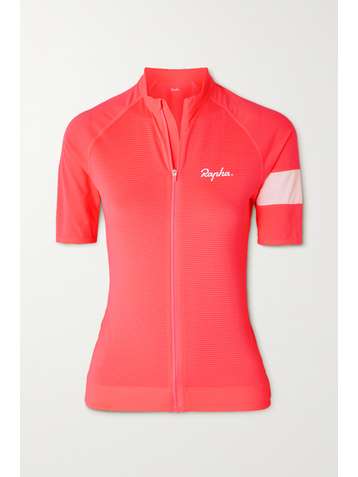 RAPHA Core Lightweight recycled mesh and stretch-knit cycling jersey