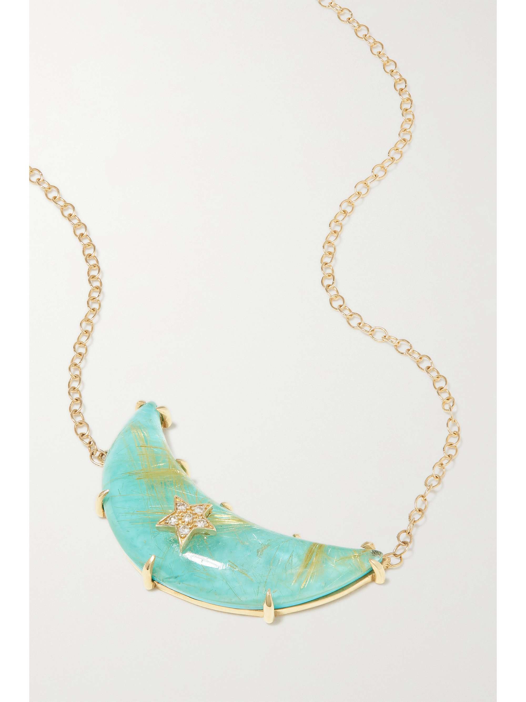 Gold Crescent Moon 14-karat gold multi 