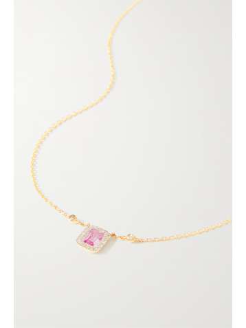 ANISSA KERMICHE Gold, sapphire and diamond necklace